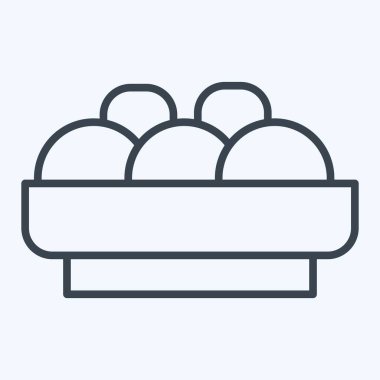 İkon Kotlet. BBQ sembolüyle ilgili. Sıra tarzı. dizayn edilebilir