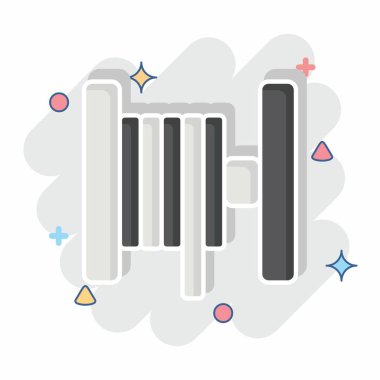 Simge Bakır Kablo. Doğal Kaynaklar sembolüyle ilgili. Çizgi roman. dizayn edilebilir