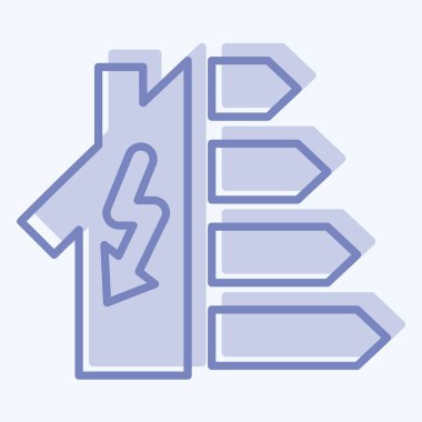 Icon Enerji Verimliliği Evi. Sera sembolüyle ilgili. İki ton stili. dizayn edilebilir