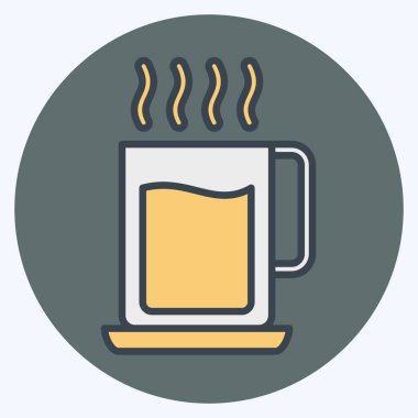 İkon Espresso. Meşrubat sembolüyle ilgili. renk arkadaşı stili. dizayn edilebilir