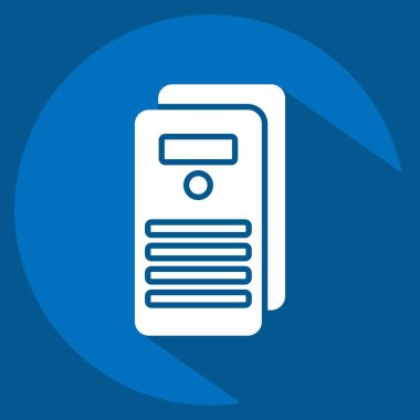 Simge Belgesi. Vergi sembolüyle ilgili. Uzun gölge tarzı. dizayn edilebilir