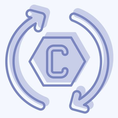 Simgesel soğutucu. Dermatoloji sembolüyle ilgili. İki ton stili. dizayn edilebilir