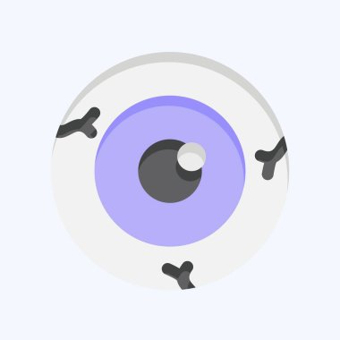 Simge Göz. Cadılar Bayramı sembolüyle ilgili. Düz stil. dizayn edilebilir