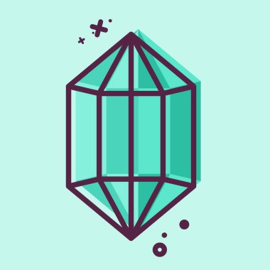 Simge mücevheri. Doğal Kaynaklar sembolüyle ilgili. MBE tarzı. dizayn edilebilir