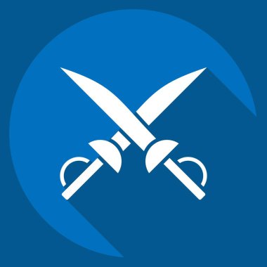 Simge Kılıcı. Macera sembolüyle ilgili. Uzun gölge tarzı. dizayn edilebilir