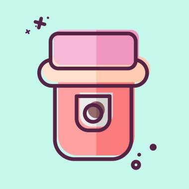 Simge Isı dedektörü. Sensörlerin sembolüyle ilgili. MBE tarzı. dizayn edilebilir