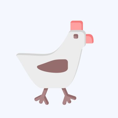 Simge boynuzu. Hayvanlar sembolüyle ilgili. Düz stil. dizayn edilebilir