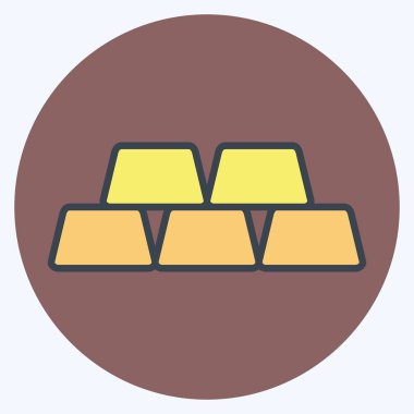 Simge Altını. Doğal Kaynaklar sembolüyle ilgili. renk arkadaşı stili. dizayn edilebilir