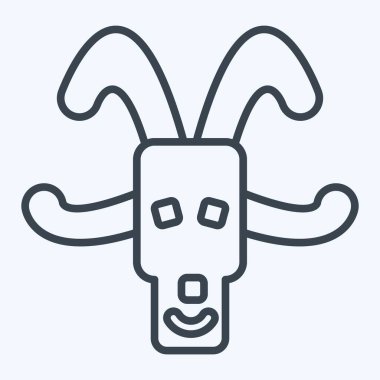 Simge Keçi. Hayvanlar sembolüyle ilgili. Sıra tarzı. dizayn edilebilir