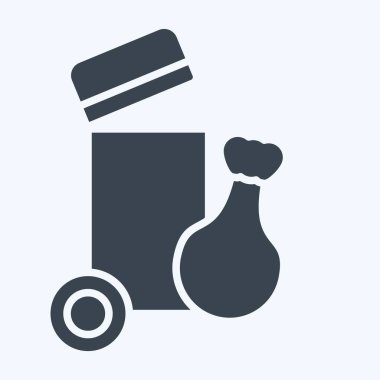 Simge Çöp Kutusu. Şehir merkezinin sembolüyle ilgili. Kabartma tarzı. dizayn edilebilir