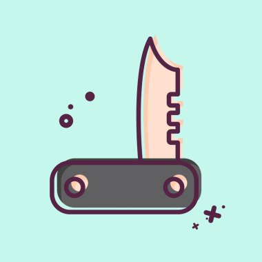 Simge Bıçağı. Macera sembolüyle ilgili. MBE tarzı. dizayn edilebilir