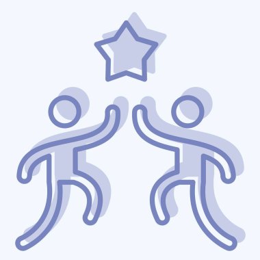 Simge Arkadaşları. Yeni yıl sembolüyle ilgili. İki ton stili. dizayn edilebilir