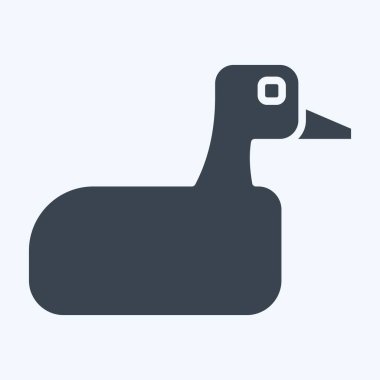 Simge Kaz. Hayvanlar sembolüyle ilgili. Kabartma tarzı. dizayn edilebilir