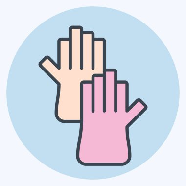 Simge eldivenleri. Plastik Ürün sembolüyle ilgili. renk arkadaşı stili. dizayn edilebilir