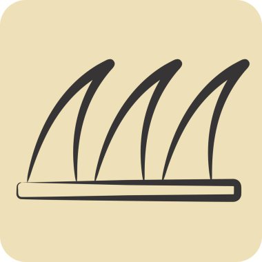 Simge Çimi. Doğal Kaynaklar sembolüyle ilgili. El çizimi tarzı. dizayn edilebilir