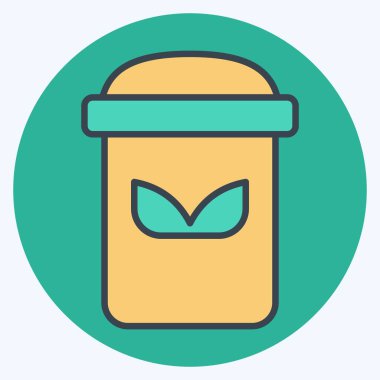 Simge gübresi. Doğal Kaynaklar sembolüyle ilgili. renk arkadaşı stili. dizayn edilebilir