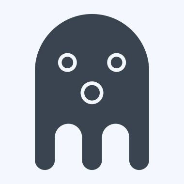 Simge Hayaleti. Cadılar Bayramı sembolüyle ilgili. Kabartma tarzı. dizayn edilebilir