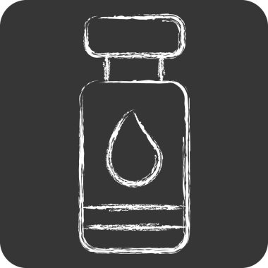 Simge mürekkebi. Yazdırma sembolüyle ilgili. Tebeşir stili. dizayn edilebilir