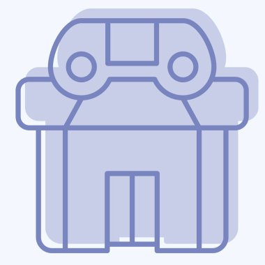 Simge Oyun Merkezi. Şehir merkezinin sembolüyle ilgili. İki ton stili. dizayn edilebilir