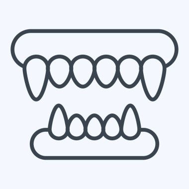 Icon Dişleri. Cadılar Bayramı sembolüyle ilgili. Sıra tarzı. dizayn edilebilir