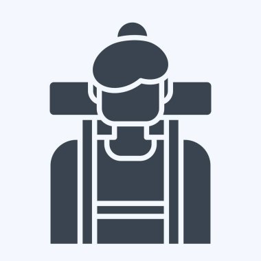 İkon Yürüyüşü. Macera sembolüyle ilgili. Kabartma tarzı. dizayn edilebilir