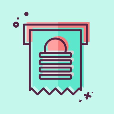 Simge Faturası. Vergi sembolüyle ilgili. MBE tarzı. dizayn edilebilir