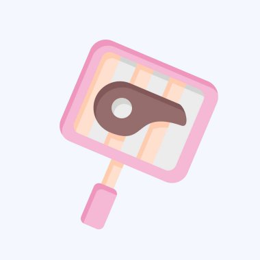 Izgara Kapısı. BBQ sembolüyle ilgili. Düz stil. dizayn edilebilir