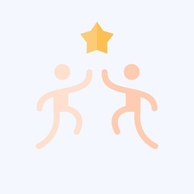 Simge Arkadaşları. Yeni yıl sembolüyle ilgili. Düz stil. dizayn edilebilir