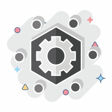 Simge Çerçeve İşleri. Yazdırma sembolüyle ilgili. Çizgi roman. dizayn edilebilir