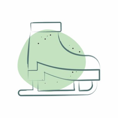 Icon Buz Pateni. Macera sembolüyle ilgili. Renkli Leke Biçimi. dizayn edilebilir