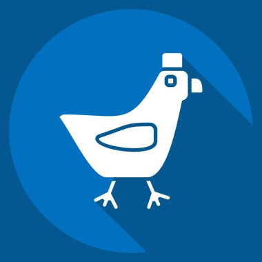 Simge boynuzu. Hayvanlar sembolüyle ilgili. Uzun gölge tarzı. dizayn edilebilir