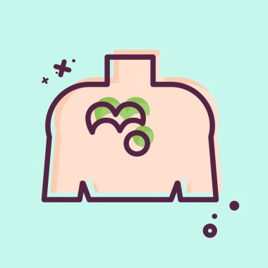 Simge Önü Tatto. Dövme sembolüyle ilgili. MBE tarzı. dizayn edilebilir