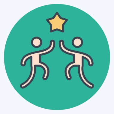 Simge Arkadaşları. Yeni yıl sembolüyle ilgili. renk arkadaşı stili. dizayn edilebilir