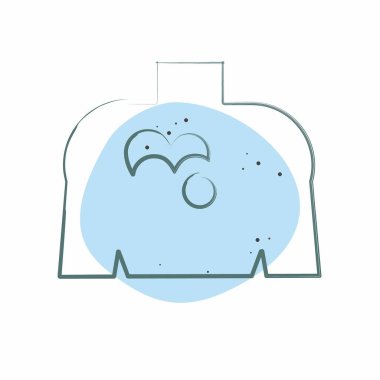 Simge Önü Tatto. Dövme sembolüyle ilgili. Renkli Leke Biçimi. dizayn edilebilir