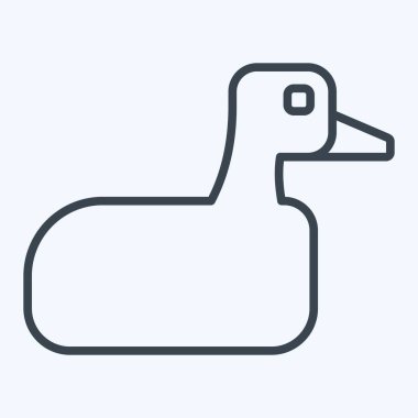 Simge Kaz. Hayvanlar sembolüyle ilgili. Sıra tarzı. dizayn edilebilir