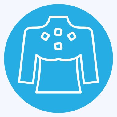 Simge benleri. Dermatoloji sembolüyle ilgili. Mavi gözlü. dizayn edilebilir