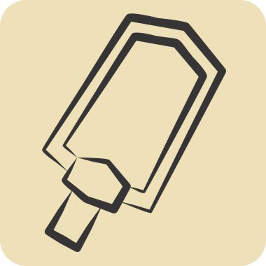 Simge metal dedektörü. Sensörlerin sembolüyle ilgili. El çizimi tarzı. dizayn edilebilir