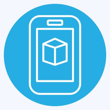 Simge Meta Küpü. Metaverse sembolüyle ilgili. Mavi gözlü. dizayn edilebilir