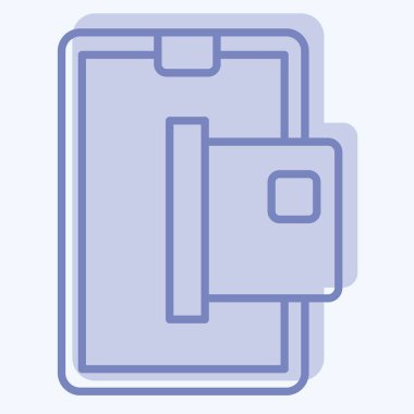 Simge çevrimiçi vergisi. Vergi sembolüyle ilgili. İki ton stili. dizayn edilebilir