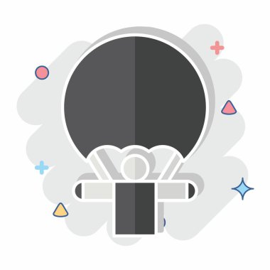 Simge Paraşütü. Macera sembolüyle ilgili. Çizgi roman. dizayn edilebilir