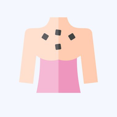 Simge benleri. Dermatoloji sembolüyle ilgili. Düz stil. dizayn edilebilir