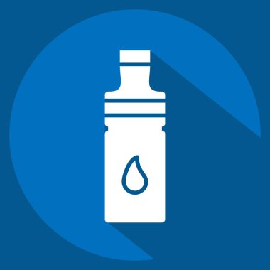 Simge Minerali. Meşrubat sembolüyle ilgili. Uzun gölge tarzı. dizayn edilebilir