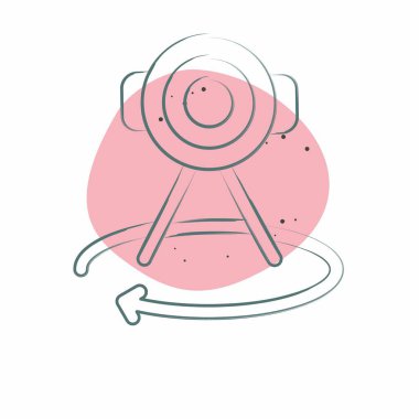 Simge Meta 360 Kamera. Metaverse sembolüyle ilgili. Renkli Leke Biçimi. dizayn edilebilir