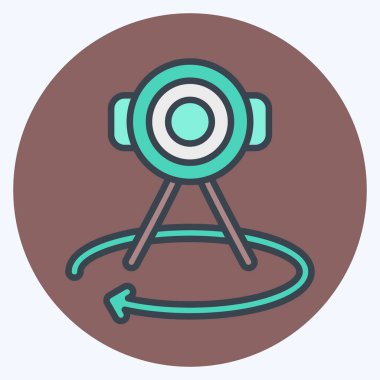 Simge Meta 360 Kamera. Metaverse sembolüyle ilgili. renk arkadaşı stili. dizayn edilebilir