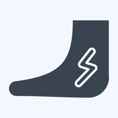 Simge Bacağı Tatto. Dövme sembolüyle ilgili. Kabartma tarzı. dizayn edilebilir