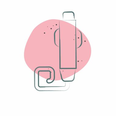 Simge Kalemi. Yazdırma sembolüyle ilgili. Renkli Leke Biçimi. dizayn edilebilir