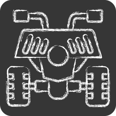 Simge Avlusu. Macera sembolüyle ilgili. Tebeşir stili. dizayn edilebilir