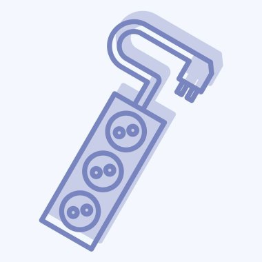 Simge Güç Şeridi. Sera sembolüyle ilgili. İki ton stili. dizayn edilebilir