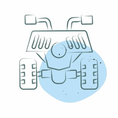 Simge Avlusu. Macera sembolüyle ilgili. Renkli Leke Biçimi. dizayn edilebilir