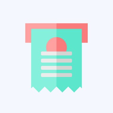 Simge Faturası. Vergi sembolüyle ilgili. Düz stil. dizayn edilebilir